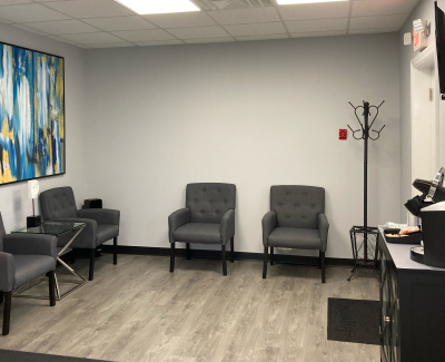 The waiting room at Hearing & Tinnitus Management, LLC